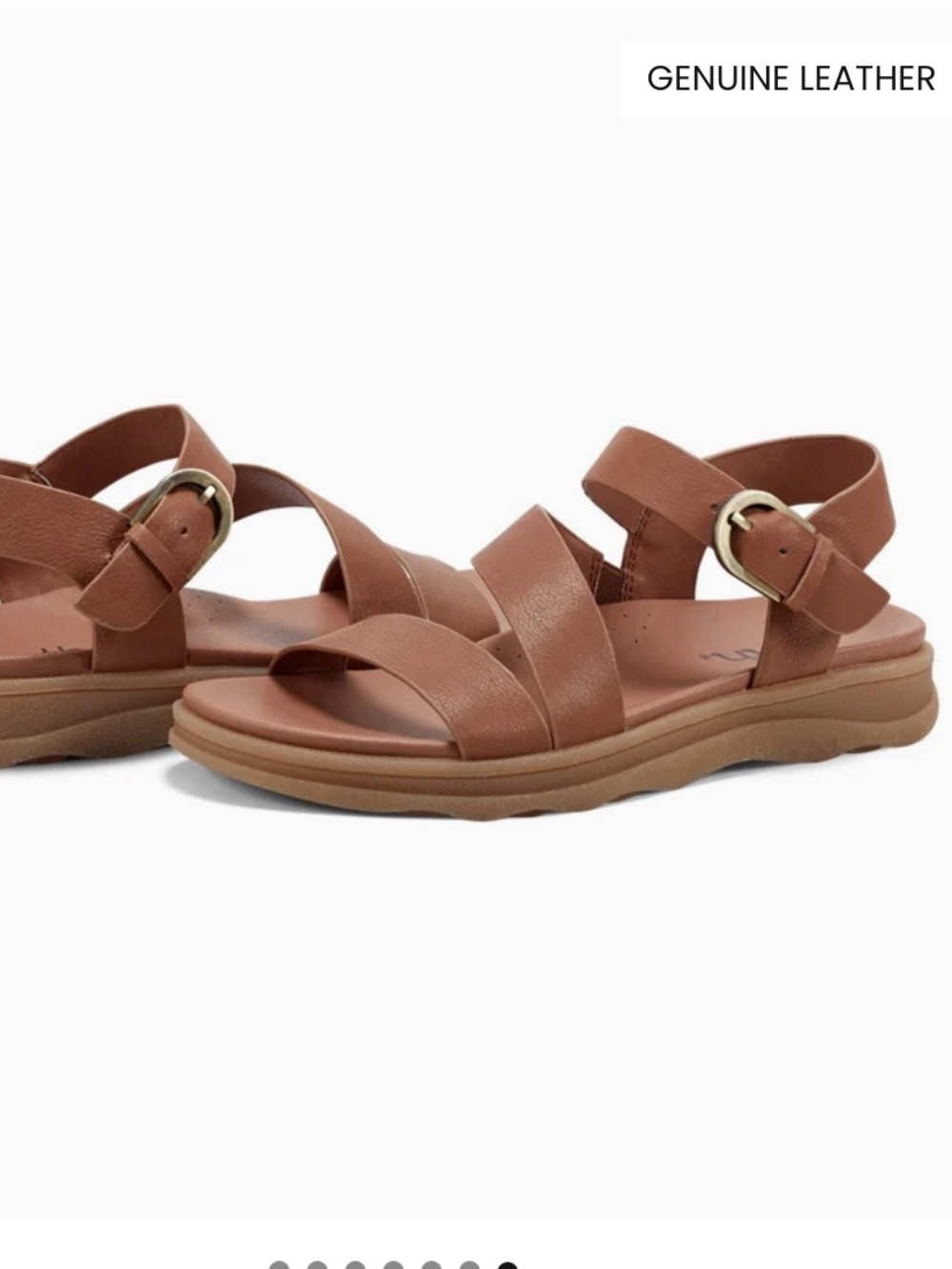 LN Earth Women's Tan Strappy Comfort Sandals - Sz 9